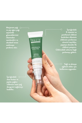 Thalia Marjoram Oil & Tea Tree Matlaştırıcı Yüz Kremi 50 ML