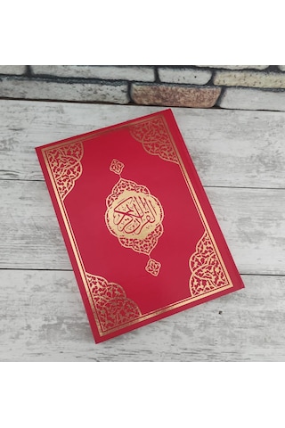 Furkan Bilgisayar Hatlı Kuranı Kerim Rahle Boy Kırmızı
