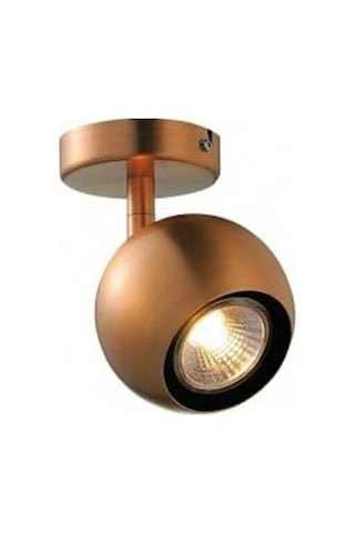 Gu10 Duy Küre Mat Bakır Eskitme Kaplama Led Aplik Tasarruflu Led Siyah