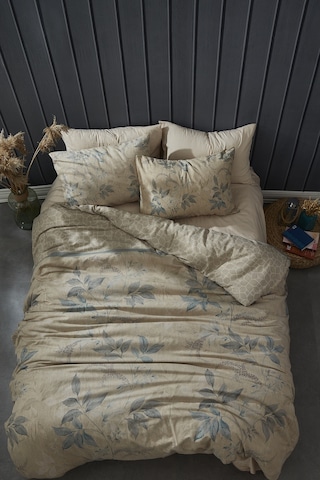 BonjardinHome Lotus Keten Nevresim Takımı Krem