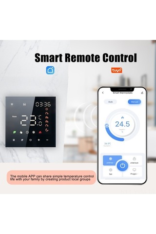 Dancemonkey Akıllı Tuya Wifi Termostat - 16a Dijital Termostat, Ses Ve Dokunmatik Kontrollü