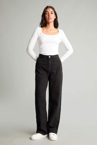 Defacto 90s Wide Leg Yüksek Bel Uzun Jean Pantolon E9125AX25AUNM40 Siyah