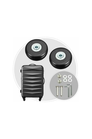 Novahub Bavul Tekerlek Tamiri, 50mm Sessiz Kauçuk Yedek Tekerlek, 4 Adet, Ağır Yük, Seyahat İçin -