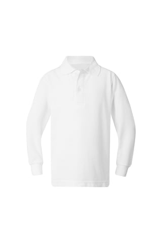 Kidsmadamiko Kız Çocuk Uzun Kollu T-shirt Polo Yaka Pamuklu Bedenler Yaşlarla Beyaz
