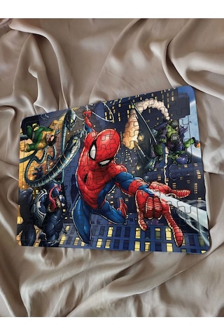 Çocuk Puzzle Ahşap Örümcek Adam2 108 Parça Mobilya