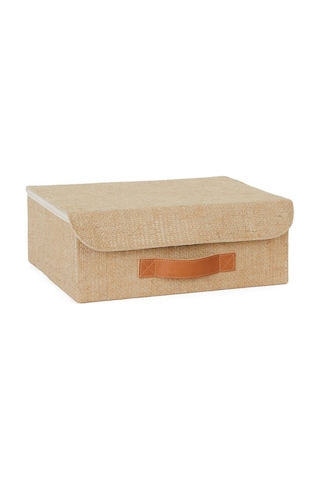 Ocean Home Textile Çekmece İçi Jüt Kapaklı Kutu 30 X 23 X 11 Cm Genel