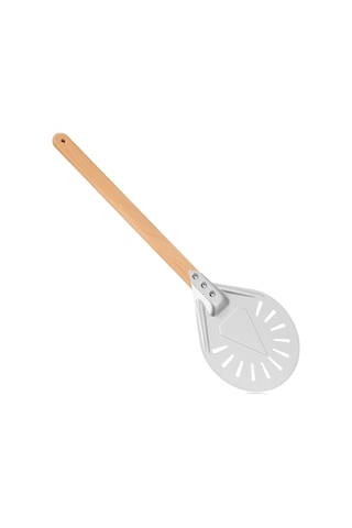 Çıkarılabilir Tek Parça Ahşap Saplı Delikli Yuvarlak Spatula Diğer