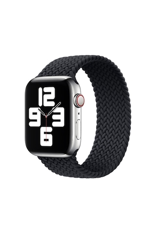 Watch 3 Serisi 38 Mm Uyumlu Kumaş Örgü Solo Loop Tek Parça Kordon
