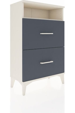 Arges Komodin Tek Raflı 2 Çekmeceli 60x30x96 Aytaşı-antrasit Aytaşı