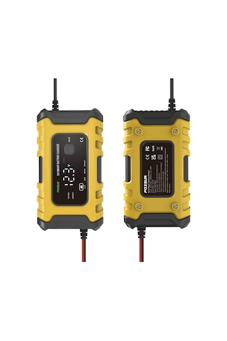 Foxsur 6a 12v Motosiklet / Araba Akıllı Akü Şarj Cihazı Sarı