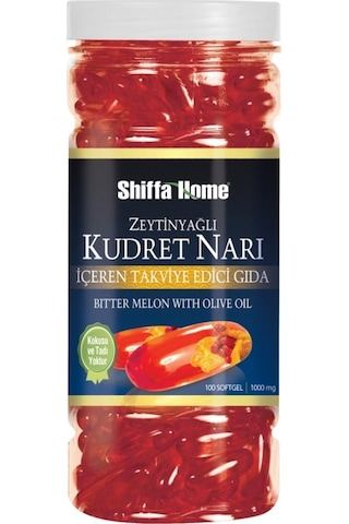 Shiffa Home Zeytinyağlı Kudret Narı 100 Kapsül 1000 Mg