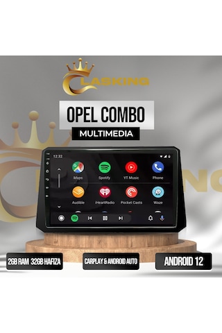 Opel Combo 2019-2023 2 Gb Ram 32 Gb Uyumlu Hafıza Android Multıme