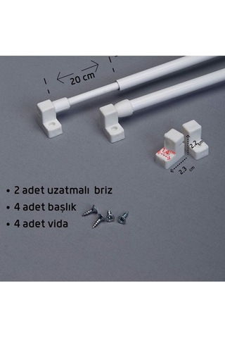 Briz Tül Çubuklu Kar Beyaz Tül Sade Düz Briz Dikim Özel Ölçülerde (375207447)