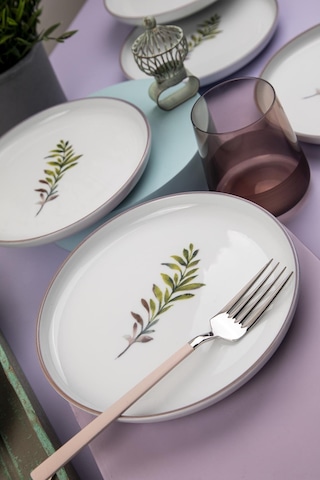 Kütahya Porselen Moderna 6 Kişilik 19 Cm Pasta Takımı Comfort