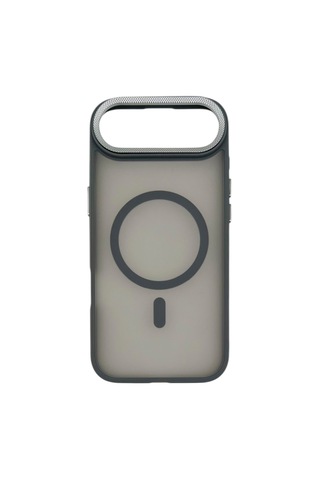 Apple iPhone 17 Air Uyumlu Magsafe Destekli Buzlu Mat Şeffaf Kılıf Gri