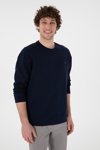 U.S. Polo Assn. Erkek Comfort Fit Bisiklet Yaka Lacivert İnce Sweatshirt 50309858-VR033
