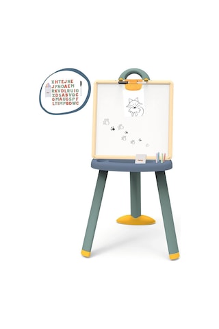 Smoby Plastik Yazı Tahtası Çift Taraflı Manyetik Ve Tebeşirli 410626 Çok Renkli