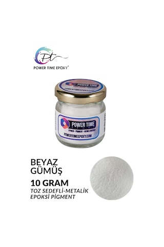Sedefli Metalik Toz Pigment Boya / Beyaz Gümüş / Epoksi Için