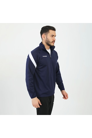 Lacivert - Beyaz Tryon Erkek Futbol Antrenman Sweatshirt Evo Pro 001