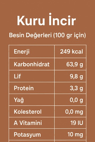 Erali Gıda Kuru İncir Orta Boy 1 KG