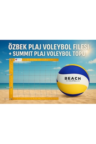 Plaj Voleybol Filesi 5.00mt Ve Summit X370 Plaj Voleybol Top Seti
