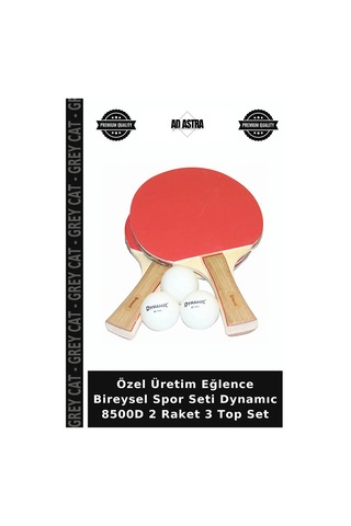 Özel Üretim Eğlence Bireysel Spor Seti Dynamıc 8500d 2 Raket 3 Top Set