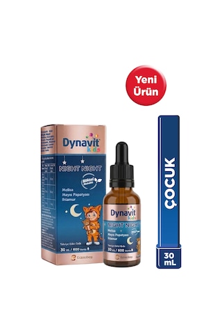 Dynavit Kids Night Night Damla 30ml Çocuklar İçin Melisa, Mayıs Papatyası, Ihlamur - Uyku