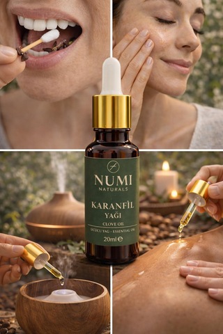 Karanfil Yağı 20 Ml %100 Saf Clove Oil Uçucu Yağ Aromaterapi Ve Cilt Bakımı