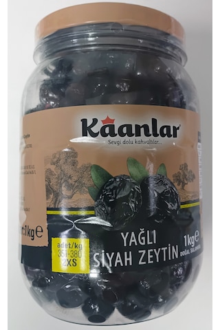 Doğal Salamura Yağlı Siyah Zeytin 351-380 1 Kg