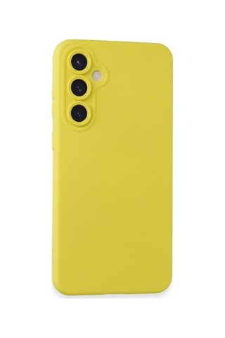 Samsung Galaxy Uyumlu S24 Kılıf Nano İçi Kadife Silikon - Sarı