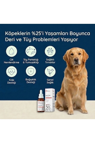 Köpek Biotin Damla 50 Ml Sıvı Deri Ve Tüy Sağlığı Desteği