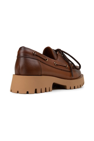 Deery Kadın Hakiki Deri Taba Renk Marin Loafer - 02036ztbac02