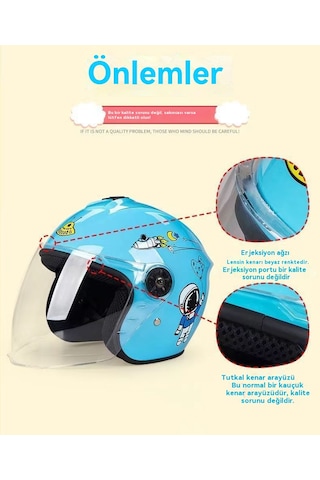 Eternal Luck 4-12 Yaş Çocuk Sonbahar Kış Sıcak Kask - Lacivert