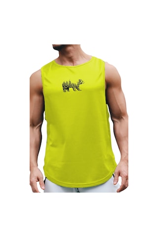 Bluu Bearx Kolsuz Sporcu T-shirt Tank Top Spor Atlet