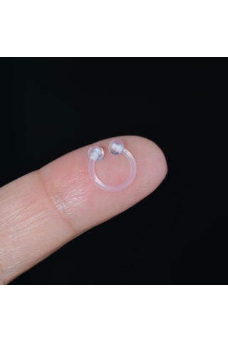 Alerji Yapmayan Bioplast Esnek Piercing Silikon Piercing Tragus H Renkli