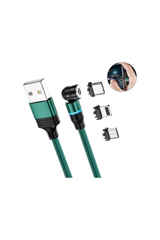 3-pack Magnetiska Usb-laddningskablar - Hållbar Flätad Nylon