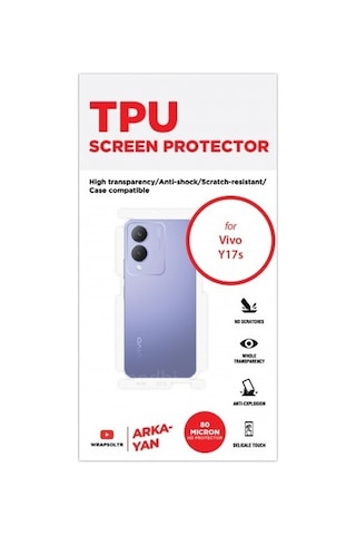 Vivo Y17s Arka Ve Yan Koruyucu Tpu Film
