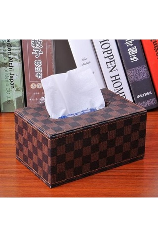 Doku Kutusu Deri Giyim Banyo Kağıt Tutucu Lüks Çıkarılabilir Çok Fonksiyonlu Canlı Oda Dekorasyon Ev Ofis Masası Araba Kullanımı Kağıt Tutucular Siyah