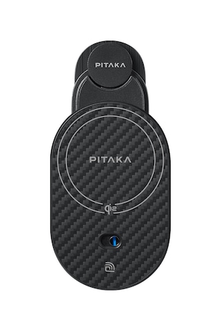 Pitaka Magez Pro 2 Magsafe Şarj Özellikli Qi2 Teknolojili Aramid Fiber Araç Telefon Tutucu Siyah