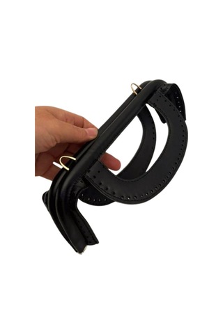 Çanta Aksesuar 25 Cm Suni Derili Siyah Renk Gizli Çanta Bursu Yeni Model