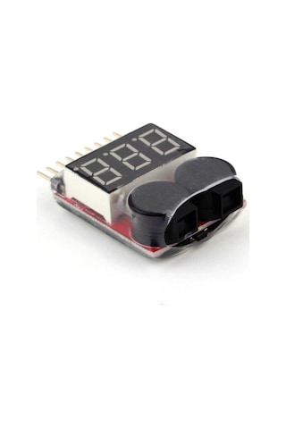 1-8s Cell Lipo Ölçer Buzzer Sesli Alarm 2in1test