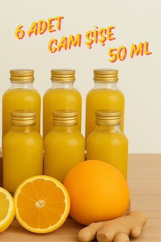 Rotanev 6 Adet Şeffaf Cam Shot Şişesi Sızdırmaz Gold Metal Kapaklı Hediyelik Koku Süs Çok Amaçlı Şişe 50 ML