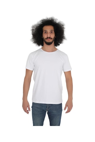 Cnt Erkek 3'lü Slim Fit Bisiklet Yaka Kısa Kollu Tişört Beyaz Beyaz