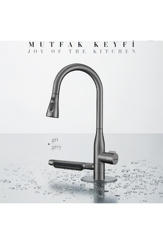 Penta Multi İçme Suyu Spiralli Gun Grey Eviye Bataryası 1335gg Gri