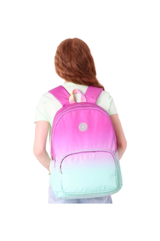 Elatae Su Geçirmez Kumaş Kız Çocuk Çok Gözlü Ortopedik Sırt Okul Çantası K1798 Pembe