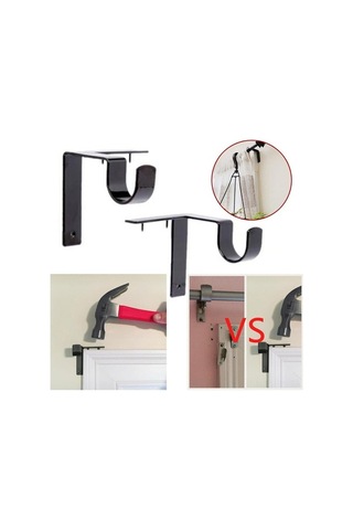 Pazly Evrensel Çift Perde Askısı - Sağlam Metal, 20kg Kapasiteli, 2 Adet