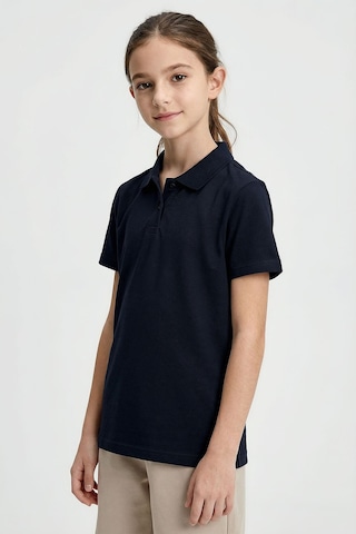 Tommy Life Lacivert Polo Yaka Standart Fit Basic Unisex T-shirt - 11330