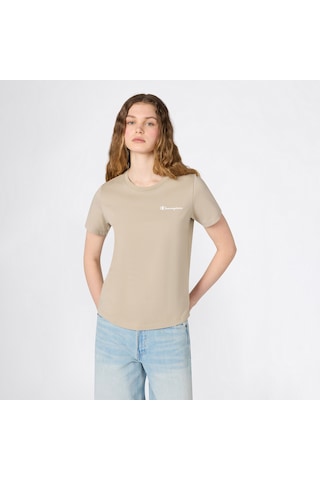 Champion Ss Regular Fit Kadın Bej T-shirt 118408 5559697