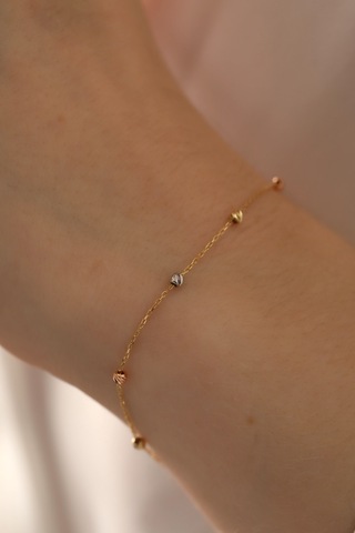 Miletkuyumculuk 14 Ayar Altın Dorika Bileklik Sarı Altın