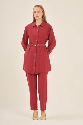 Ftz Women Kadın Pantolonlu Takım Bordo 31035 Bordo